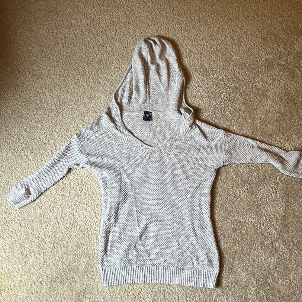 Gap light grey hooded sweater